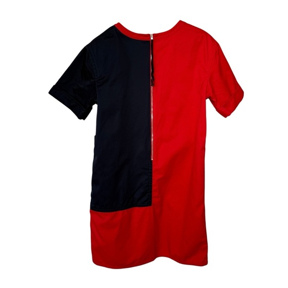 Marc by Marc Jacobs Colorblock Shift Dress Knee Length Red & Navy Size S Casual - Picture 6 of 9